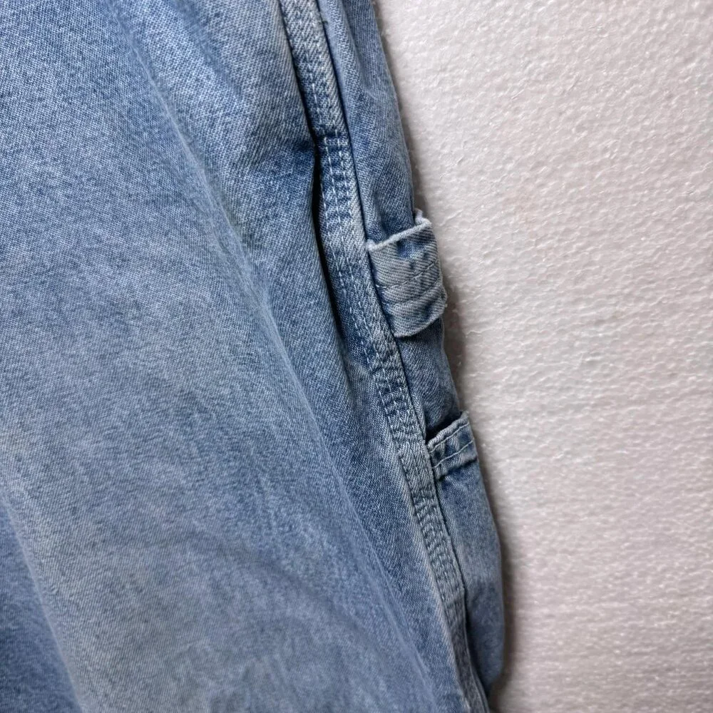 Carhartt Mens Size 44 x 32 Carpenter Jeans Denim Pockets Work Wear Utility Blue